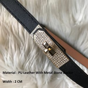 ✨ Sparkle with Every Outfit – Stone Buckle Belt