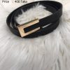 Stylish Black Belt For Special Purpose High Quality PU Leather Ladies Belt - Golden Buckle