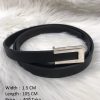 Stylish Black Belt For Special Purpose High Quality PU Leather Ladies Belt - Silver Buckle